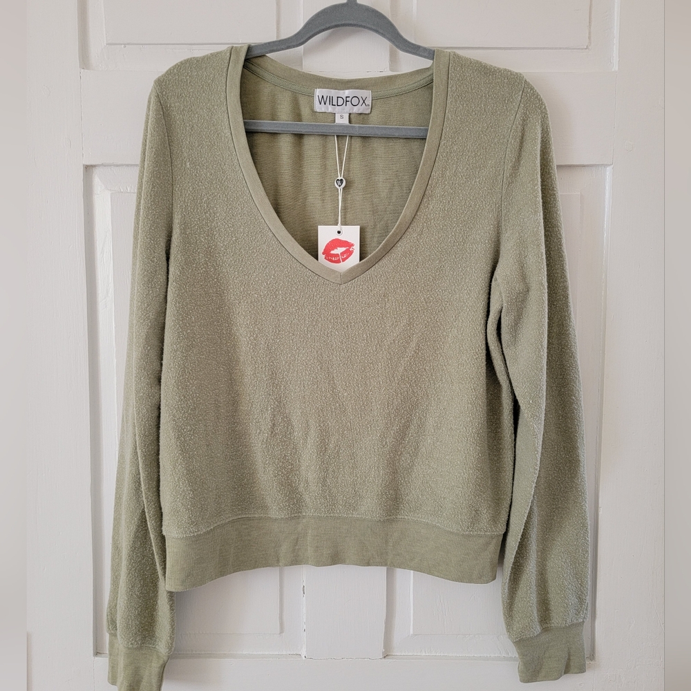 Wildfox Deep V Baggy Beach Jumper